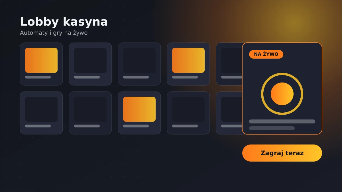 Lobby kasyna Mostbet z automatami i grami na żywo